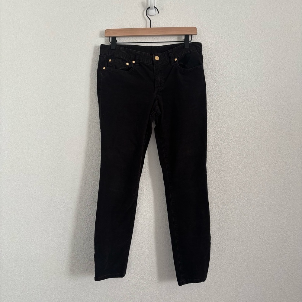 Tory Burch Women's Size 29 Black Ivy Super Skinny Corduroy Jeans